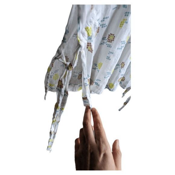 Innika Choo pip tork floral cross stitch‎ printed peplum top size 2 - Picture 5 of 7